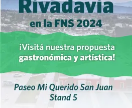 Rivadavia apuesta a la comida gourmet en su stand de la FNS