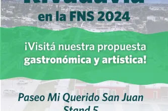 Rivadavia apuesta a la comida gourmet en su stand de la FNS