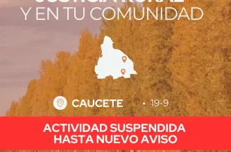 Suspensión temporal del programa Justicia Rural y Justicia en tu Comunidad